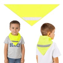 Chusta odblaskowa bandana z pasem odblaskowym dla dzieci 45x45x66cm żółta LUMI
