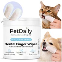 Chusteczki do czyszczenia zębów dla psa i kota na palec - PetDaily, 50 szt.