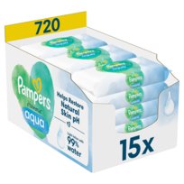 Chusteczki Nawilżane Pampers Harmonie Aqua, 15 x 48 szt. (720 szt.) Pampers