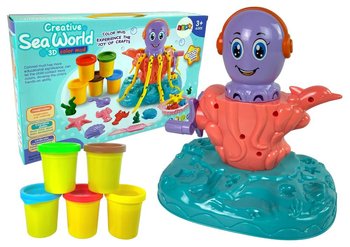 Ciastolina Podwodny Świat Ośmiornica Z Foremkami - Lean Toys