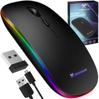 Cicha Mysz Bezprzewodowa Myszka Wirless Gamingowa USB Mouse do Laptopa i PC DUNMOON Inny producent