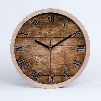 Cichy ścienny drewno zegar drewniane tło fi 30 cm, Tulup - Tulup