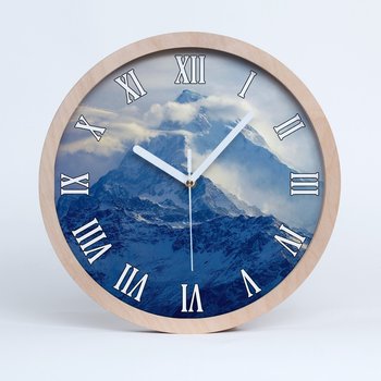 Cichy ścienny drewno zegar górski szczyt fi 30 cm, Tulup - Tulup