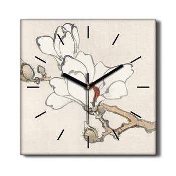 Cichy zegar na płótnie kuchenny Gałąź kwiaty 30x30, Coloray - Coloray