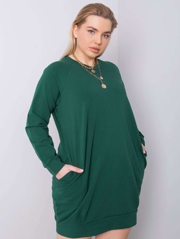 Ciemnozielona sukienka plus size Ariadne-2XL - Basic Feel Good