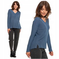 Cienki SWETER DAMSKI Luźny Dzianinowy z Wiskozą Elegancki Klasyczny MORAJ L