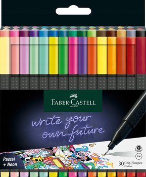 Cienkopisy Faber-Castell Grip, neon i pastel, 30 kolorów - Faber-Castell