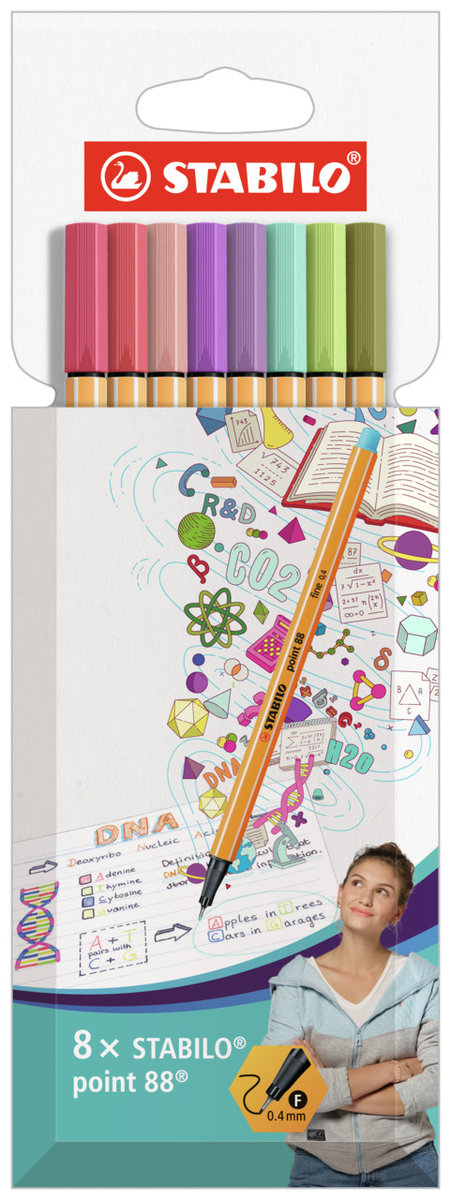 Stabilo Stabilo Cienkopisy Point 88, 8 Kolorów