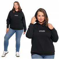 Ciepła Bluza Dresowa Damska MORAJ Z Kapturem z Haftem Gładka Klasyczna 3XL