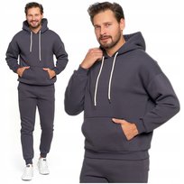 Ciepła BLUZA MĘSKA Dresowa Przez Głowę z Kapturem Luźna Oversize MORAJ XL