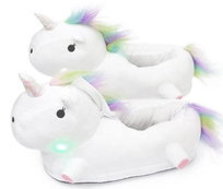 Ciepłe świecące kapcie pluszowe jednorożec damskie męskie uniwersalne 35-41