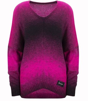 Ciepły damski sweter oversize piękny OMBRE - Agrafka