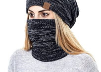 Ciepły Komplet Zimowy Czapka Komin Na Zimę