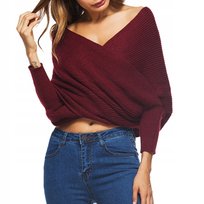 Ciepły Sweter Damski Gruby Szal Z Rękawami Poncho Modny Szalik