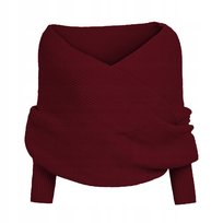 Ciepły Sweter Damski Luźny Sweterek Gruby Milutki Otulacz Narzutka Kolory