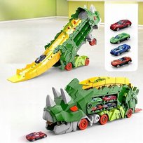 Ciężarówka Dinozaur 63cm Triceratops 3w1 Wyrzutnia Zjeżdżalnia Samochody