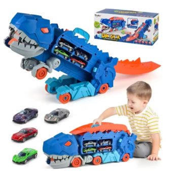 Ciężarówka DINOZAUR T-REX XXL Zabawka 3w1 3+ Wyrzutnia TOR + 4