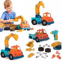 Ciężarówka do samodzielnego skręcania dźwig wkrętarka Wonder Wheels B.Toys