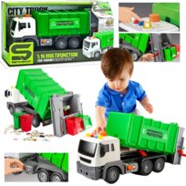 Ciężarówka Śmieciarka Duże Auto Edukacyjne Segregacja Dźwięk Światło