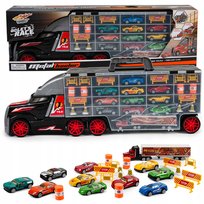 Ciężarówka Tir Auto Laweta Resoraki 10 Sztuk Wyrzutnia Gra