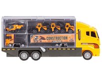 Ciężarówka, Transporter + Auta, Otwierana Laweta, Pojazdy Budowlane + Helikopter 12W1