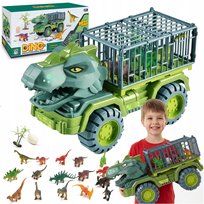 Ciężarówka Transporter Dinozaurów T-Rex Duża XXL + 15 Figurek + Akcesoria