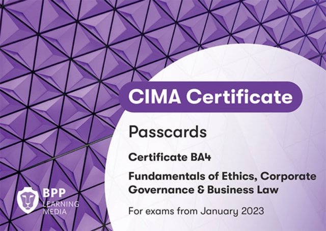 CIMA BA4 Fundamentals Of Ethics, Corporate Governance And Business Law ...