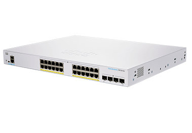 Фото - Комутатор Cisco CBS350-24FP-4G-EU łącza sieciowe Zarządzalny L2/L3 Gigabit Ethernet 