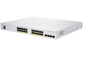 Cisco CBS350-24FP-4X-EU łącza sieciowe Zarządzany L2/L3 Gigabit Ethernet (10/100/1000) Srebrny - Cisco