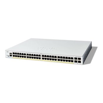 - Cisco - Cisco Catalyst 1300-48FP-4X - Switch - C3 - Zarządzany - 48 x 10/100/1000 (PoE+) + 4 x 10 Gigabit SFP+ - Możliwość montażu w stojaku - Cisco