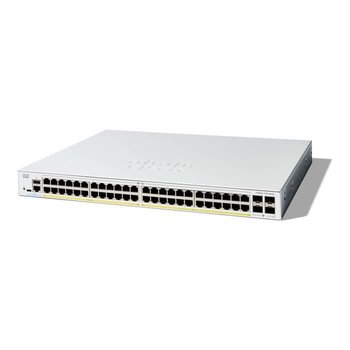- Cisco - Cisco Catalyst 1300-48P-4G - Switch - C3 - Zarządzany - 48 x 10/100/1000 (PoE+) + 4 x Gigabit SFP - Możliwość montażu w stojaku - P - Cisco