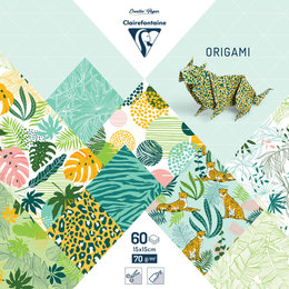 Clairefontaine, Papier Origami 15X15 Cm Exotic Freshness 60 Arkuszy-Zdjęcie-0