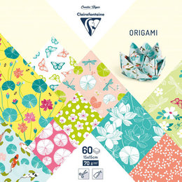 Clairefontaine, Papier Origami 15X15 Cm Water Lilies 60 Arkuszy-Zdjęcie-0