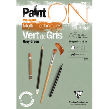 Papier multi techniques A4 250 g/m2 40 feuilles Clairefontaine Pain on-  3329680695377