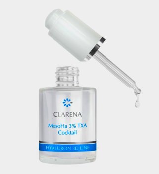 Clarena MesoHa 3% TXA Cocktail, Intensywnie Nawilżający Koktajl do Mezoterapii Bezigłowej,  30ml - Clarena