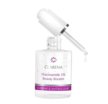 Clarena Niacinamide 5% Beauty Booster, Wzmacniacz do Twarzy, Nawilża, Ujędrnia, Zmniejsza Zmarszczki, 30ml - Clarena