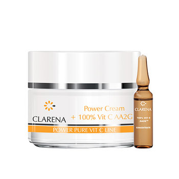 Clarena Power Cream +100% Vit C AA2G Krem ze 100% Aktywną Witaminą C100ml + 3ml - Clarena