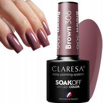 Claresa Brown 306 Lakier Hybrydowy Hybryda Brązowy Brąz