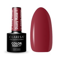 Claresa Lakier Hybrydowy do paznokci DUSTY ROSE 4 wpadające w bordo Claresa