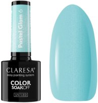 Claresa Lakier Hybrydowy do paznokci PASTEL GLAM 6 pastelowy turkusowy