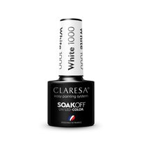 Claresa Lakier Hybrydowy do paznokci WHITE 1000 biały biel
