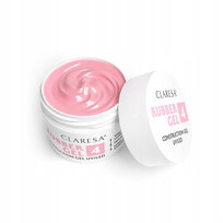 Claresa Rubber Gel 4, Budujący żel do przedłużania paznokci średni malinowy róż, 45g Claresa