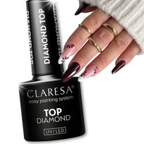 Claresa Top Diamond Hybrydowy do Paznokci bez Przecierania Połysk Uv Led Claresa