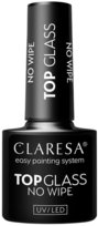 Claresa Top Glass No Wipe lakier hybrydowy efekt mokrych paznokci Claresa