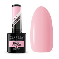 Claresa Żel w butelce do paznokci Brush Easy Gel 5g 5 delikatny różowy nude Claresa
