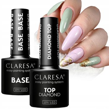 Claresa Zestaw 1+1 Hybrydowa Baza I Top Diamond - Puderek