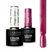 Claresa Zestaw dwóch lakierów hybrydowych MAGIC DUST 2 + PINK 541 Claresa