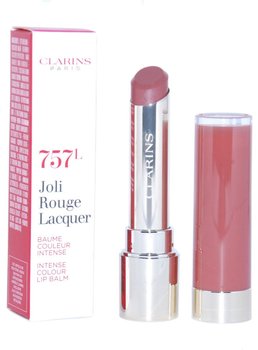 Clarins, Joli Rouge Lacquer, pomadka do ust, 757L Nude Brick, 3 g - Clarins