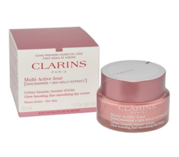 Clarins, Multi-active Creme Jour Glow Boosting Line-smoothing Day Cream Dry Skin, Krem do twarzy, 50ml - Clarins