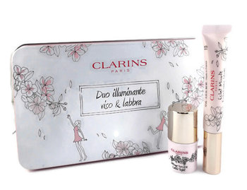 Clarins, Natural Lip Perfector, zestaw kosmetyków, 2 szt. + kosmetyczka - Clarins